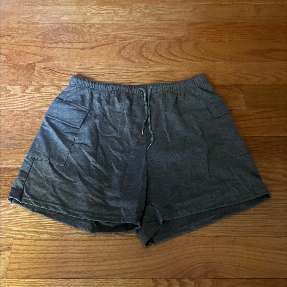 Cotton Grey Drawstring Shorts